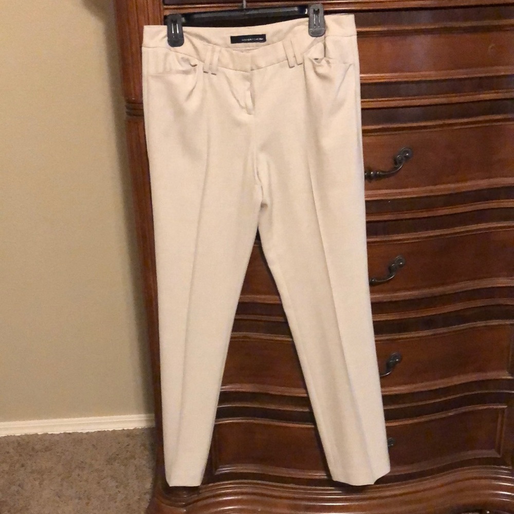 Cream work slacks- barely worn